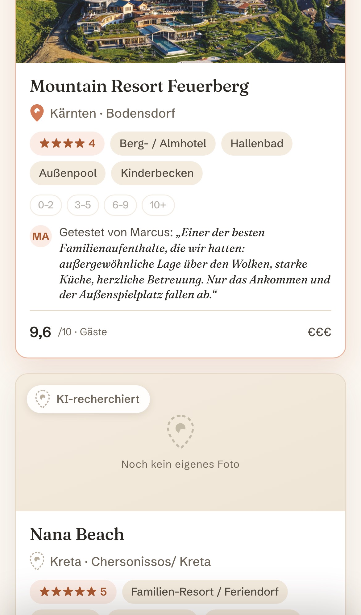 Screenshot des Hotel-Verzeichnisses von wir-waren-da.info