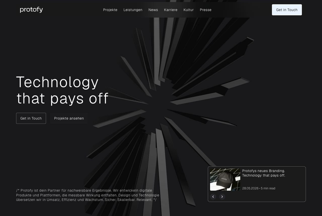 Screenshot protofy.com